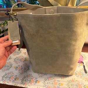 Margot Elegant Suede Tote - Tan